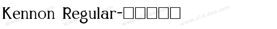 Kennon Regular字体转换